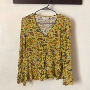 Chelsea & Violet Floral Blouse, Bell Sleeves